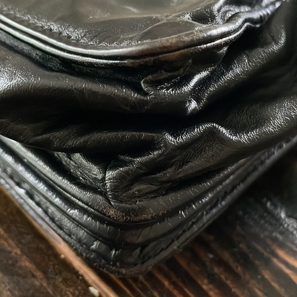 Nina Ricci Compartmental Crossbody Leather Bag Soft & Rich Flap Over Vintage - Picture 8 of 10